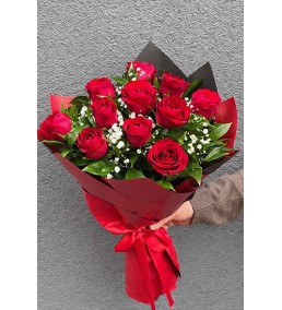 11'li Kırmızı Gül Buketi